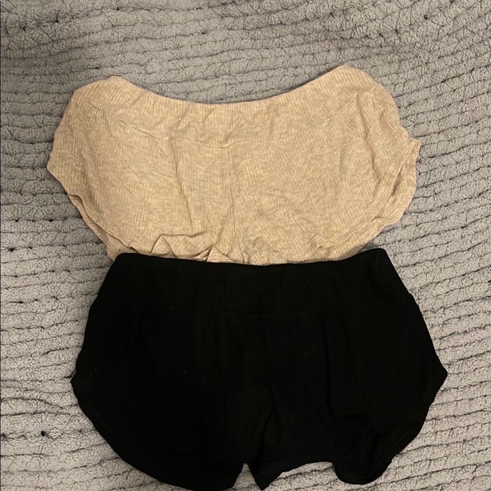 Eberjey Beige and Black Pajama Set